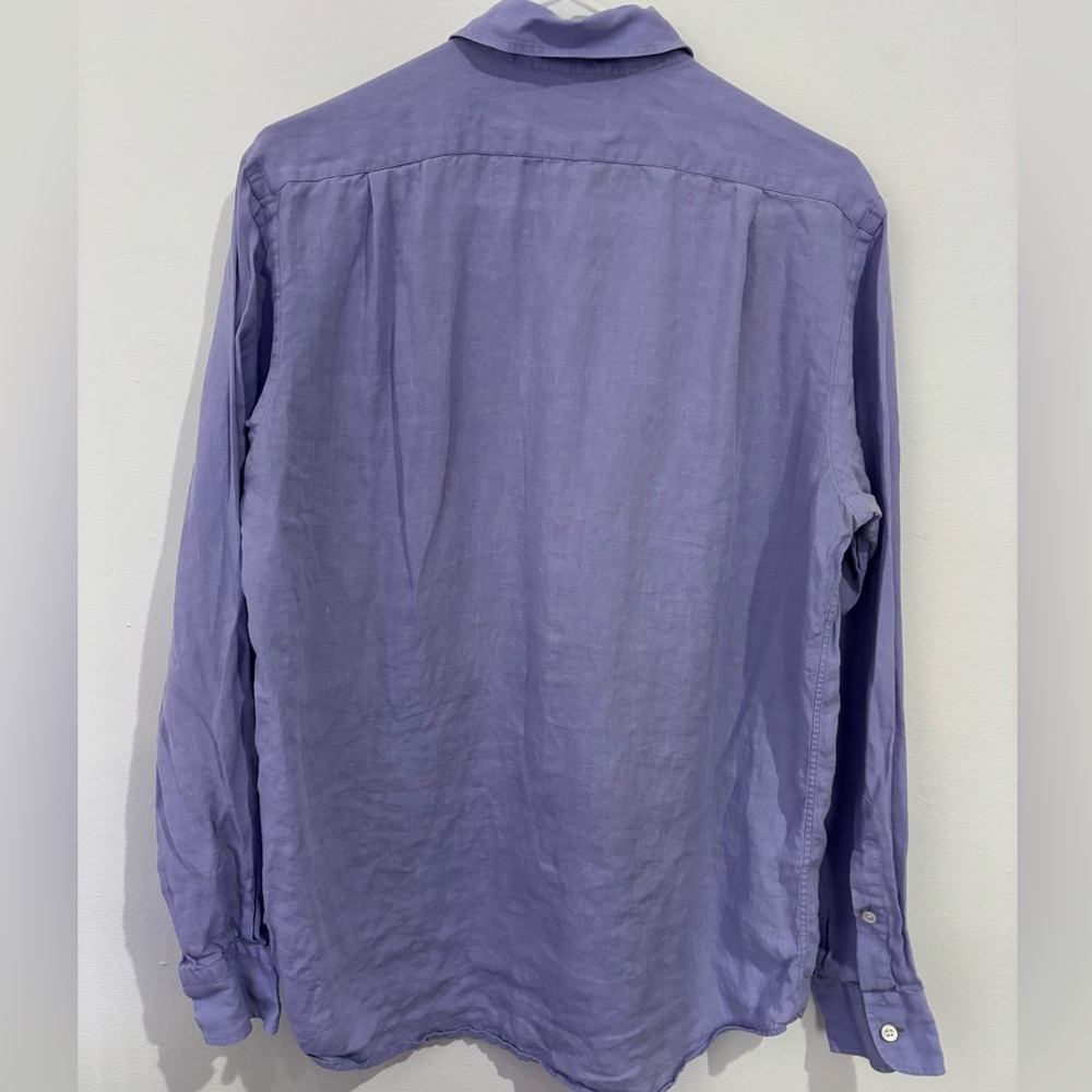 Ralph Lauren Purple Label Linen Shirt 15.5 - Picture 5 of 7